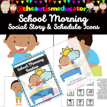 School Morning Routine Boy Social Story