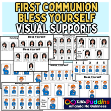 Load image into Gallery viewer, Autism First Communion How To Bless Yourself Visual Supports
