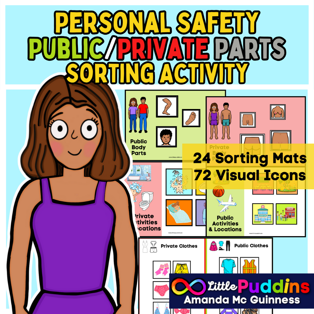 Autism Personal Body Safety Sorting Activity - Teenage Years
