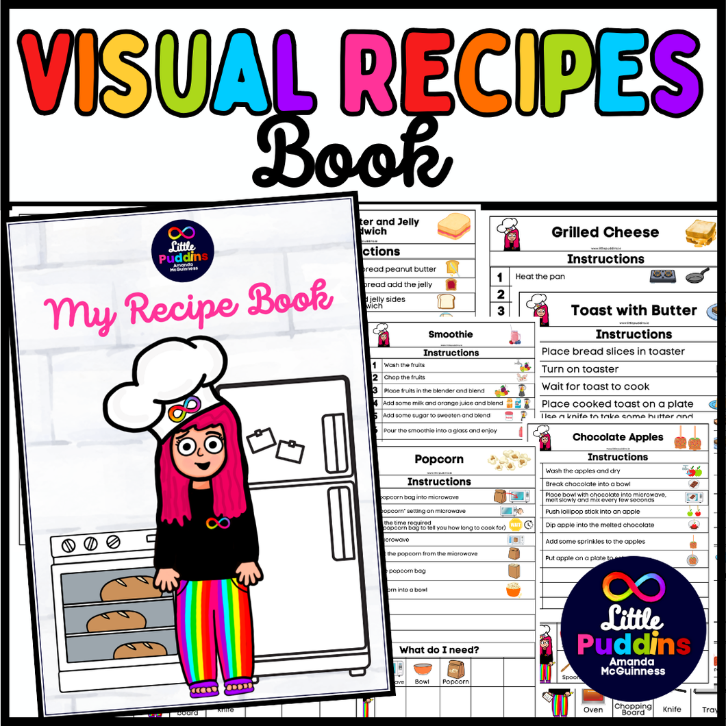 Visual Recipes - Sequencing - Shopping Book for Autism Special Education