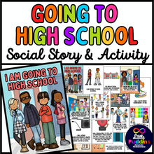 Load image into Gallery viewer, Going to High School Autism Social Story and Discussion Cards
