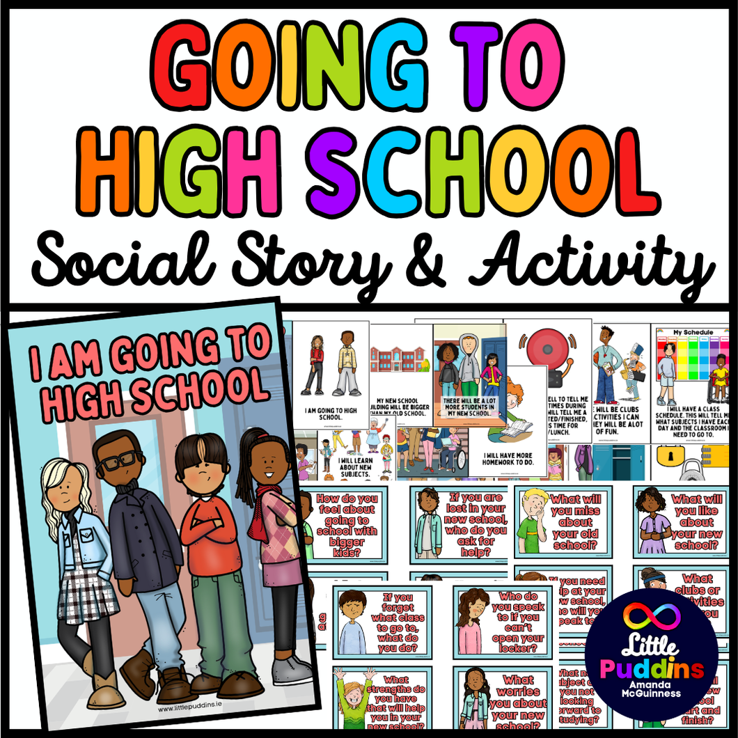 Going to High School Autism Social Story and Discussion Cards