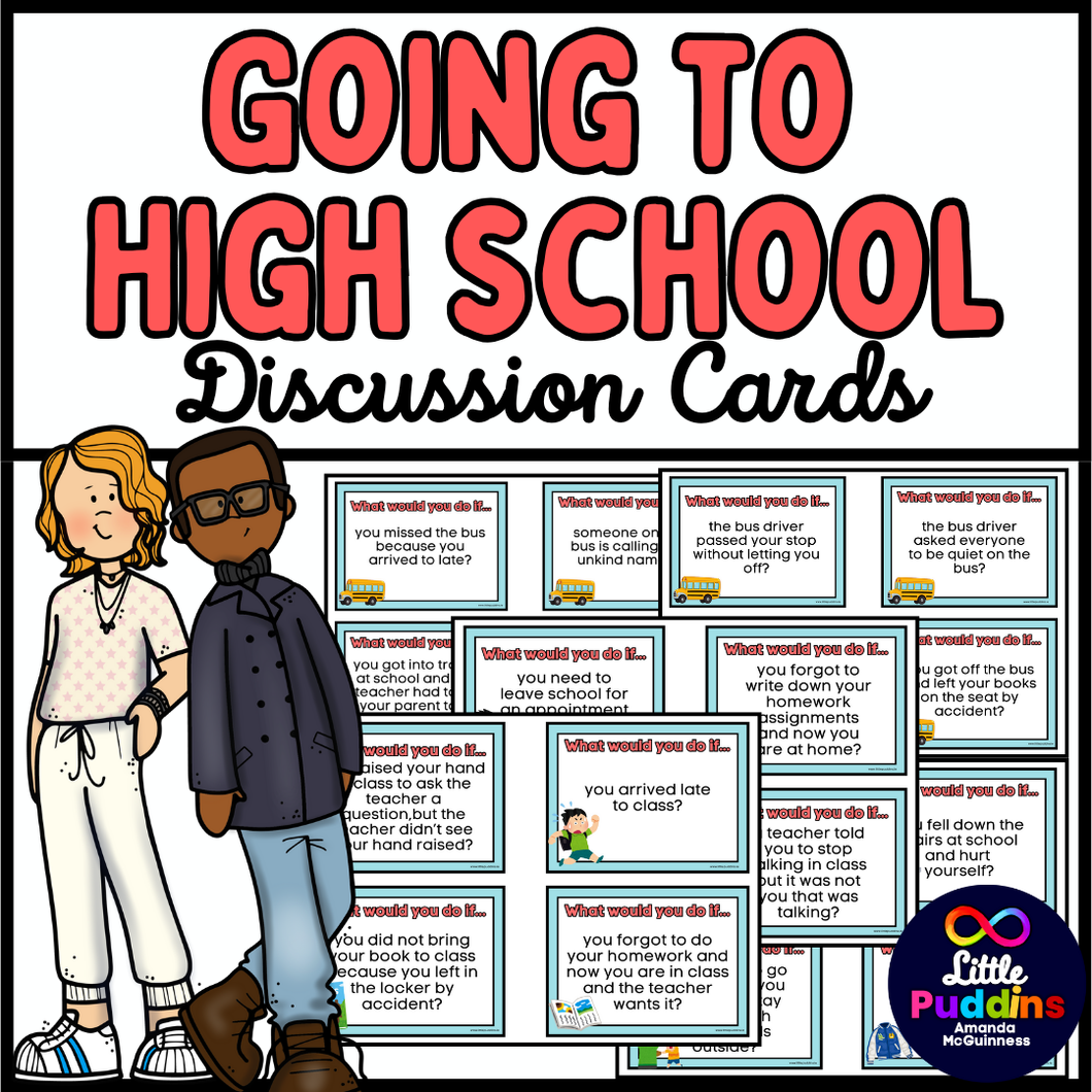 Going to High School Dilemma Discussion Cards for Autism Special Education