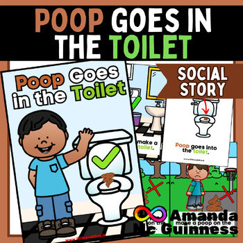 Poop / Poo Goes In the Toilet Social Story for Autism Special Education