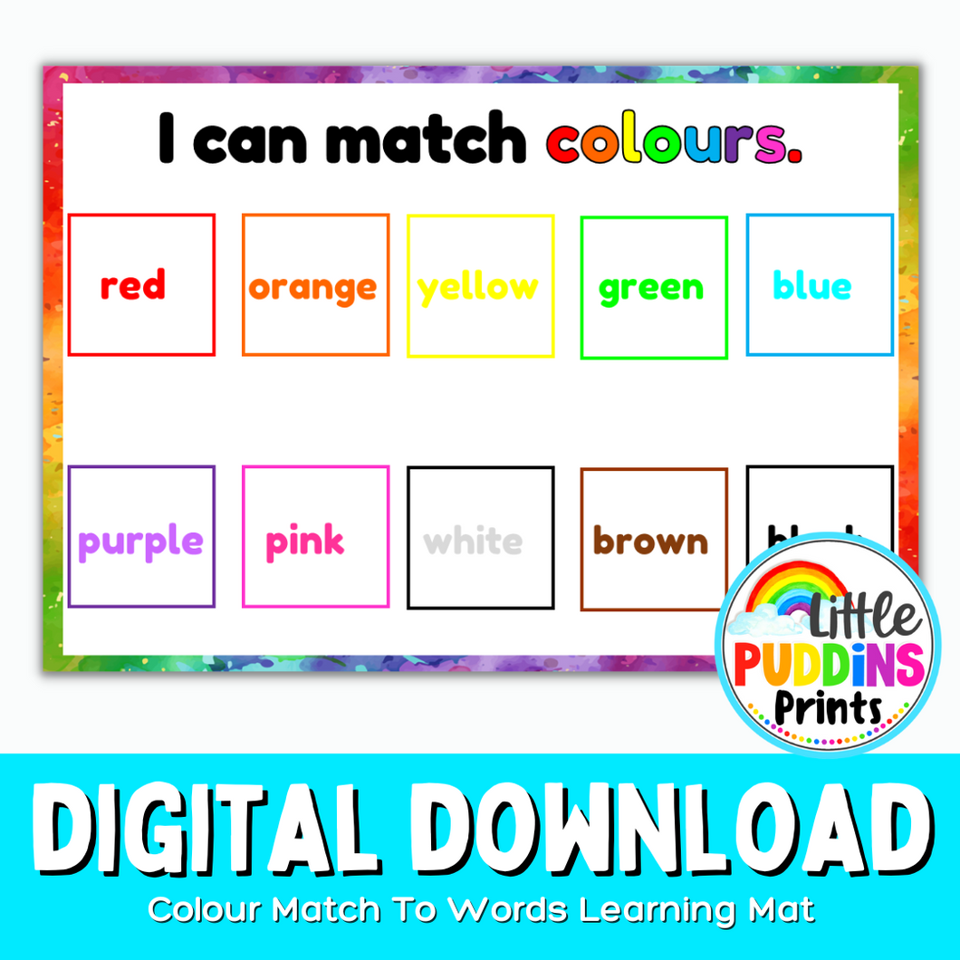 I Can Match Colours To Words